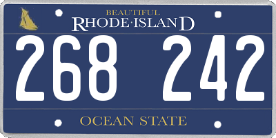 RI license plate 268242