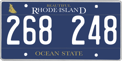 RI license plate 268248