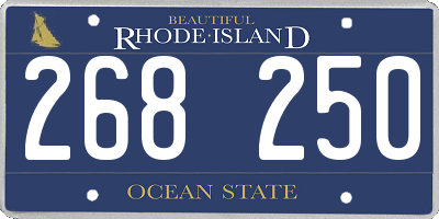 RI license plate 268250