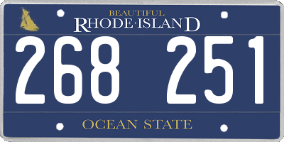 RI license plate 268251