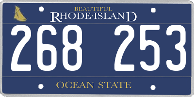 RI license plate 268253