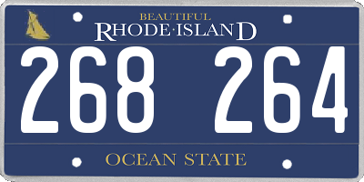RI license plate 268264