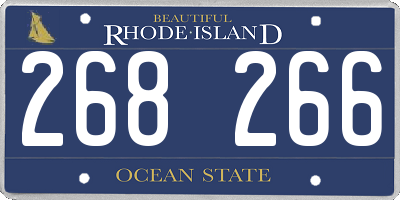 RI license plate 268266