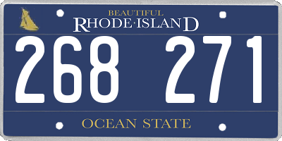 RI license plate 268271