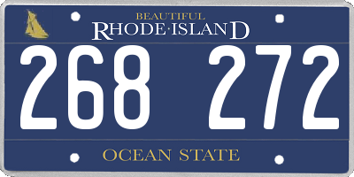 RI license plate 268272