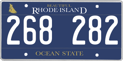 RI license plate 268282