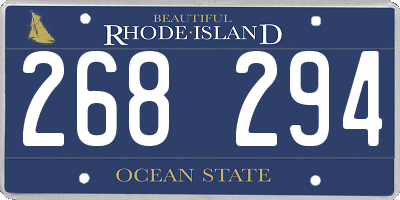 RI license plate 268294