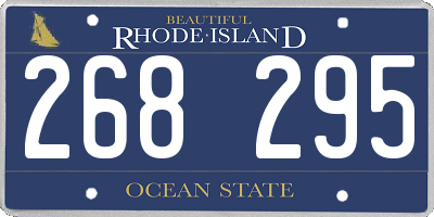 RI license plate 268295