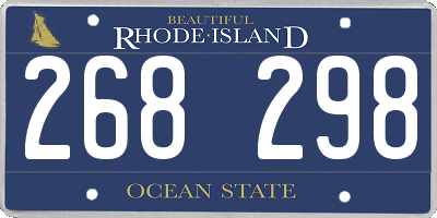 RI license plate 268298