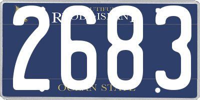 RI license plate 2683