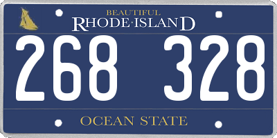 RI license plate 268328