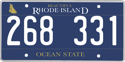 RI license plate 268331