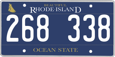 RI license plate 268338