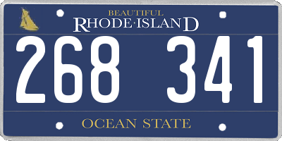 RI license plate 268341