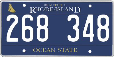 RI license plate 268348