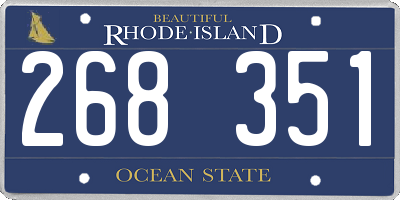 RI license plate 268351