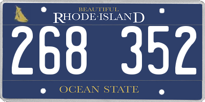 RI license plate 268352