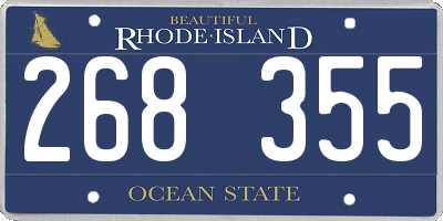 RI license plate 268355