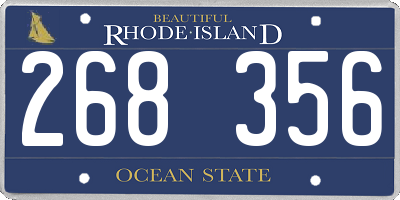 RI license plate 268356