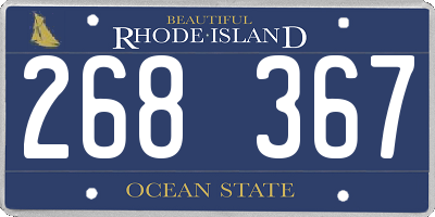 RI license plate 268367