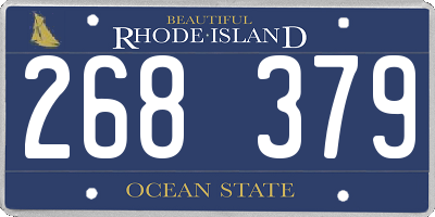 RI license plate 268379