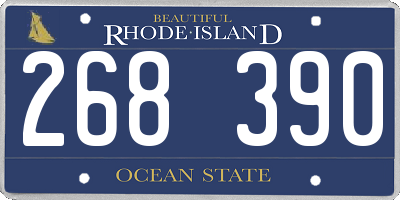 RI license plate 268390