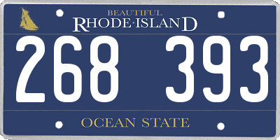 RI license plate 268393