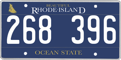 RI license plate 268396