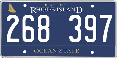 RI license plate 268397