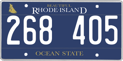 RI license plate 268405