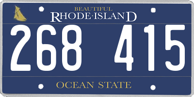 RI license plate 268415