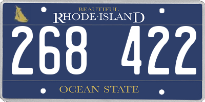 RI license plate 268422
