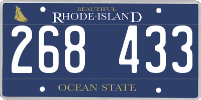 RI license plate 268433