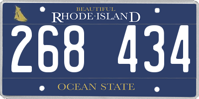 RI license plate 268434