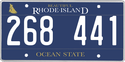 RI license plate 268441