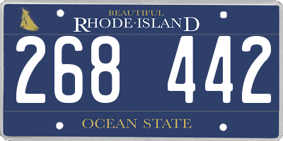RI license plate 268442