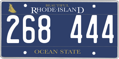 RI license plate 268444