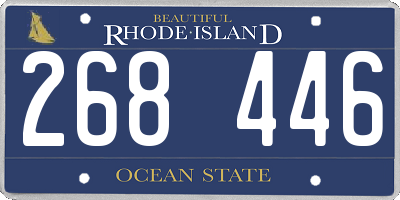 RI license plate 268446