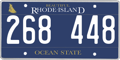 RI license plate 268448