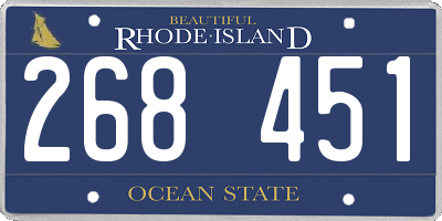 RI license plate 268451