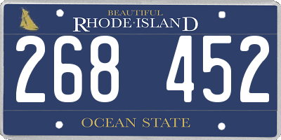RI license plate 268452
