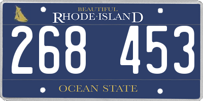 RI license plate 268453