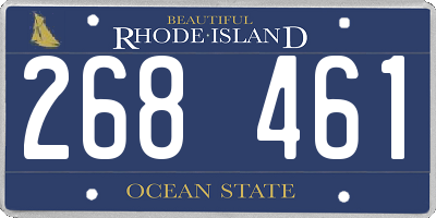 RI license plate 268461
