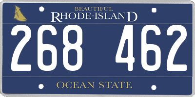 RI license plate 268462