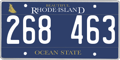 RI license plate 268463