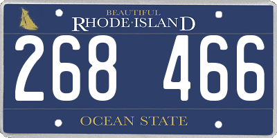 RI license plate 268466