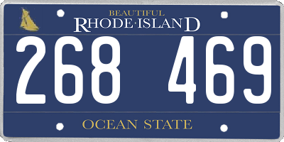RI license plate 268469