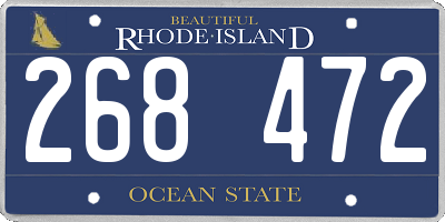 RI license plate 268472