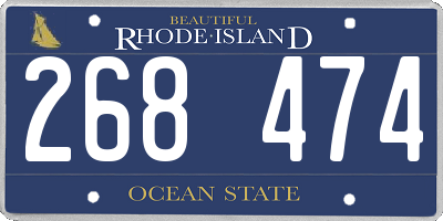RI license plate 268474