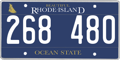 RI license plate 268480